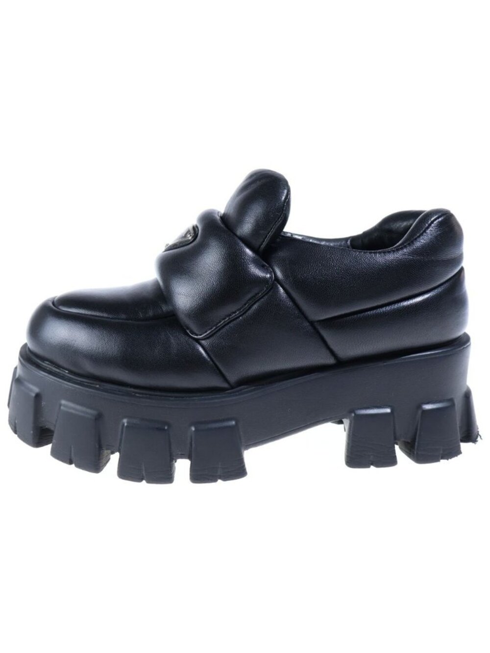 Prada Monolith Soft Padded Nappa Leather Loafers Black Shoes